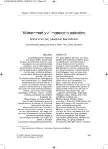 Muhammad y el monacato palestino Muhammad and palestinian Monasticism J M
