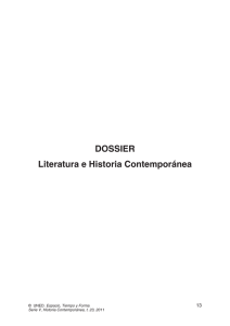 DOSSIER Literatura e Historia Contemporánea 13 Espacio, Tiempo y Forma