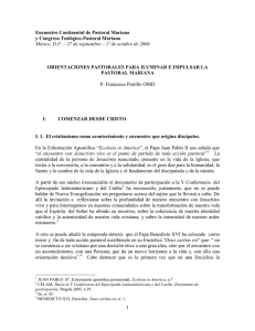 Orientaciones pastorales para iluminar la pastoral Mariana (presentación) | 215 KB