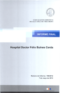 Hospital Doctor Felix Bulnes Cerda INFORME FINAL