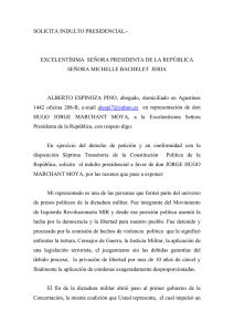 Carta de solicitud de indulto presidencial de Alberto Espinoza