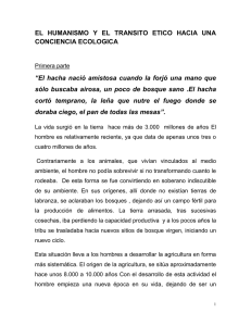 EL  HUMANISMO  Y  EL  TRANSITO ... CONCIENCIA ECOLOGICA