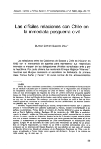 Las difíciles relaciones con Chile en la inmediata posguerra civil