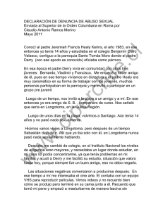 DECLARACIÓN DE DENUNCIA DE ABUSO SEXUAL Claudio Antonio Ramos Merino