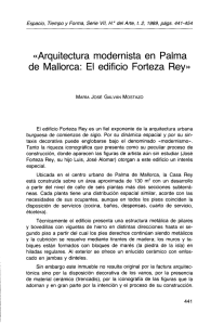 «Arquitectura modernista en Palma de Mallorca: El edificio Forteza Rey»