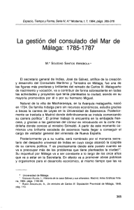 La gestión del consulado del Mar de Málaga: 1785-1787