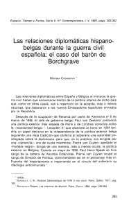 Las relaciones diplomáticas hispano- belgas durante la guerra civil Borchgrave