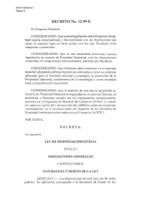 DECRETO No. 12-99-E Indus- y que