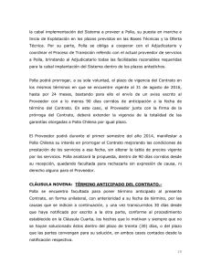 Extracto del contrato Polla-GTECH que detalla las causales de término de contrato