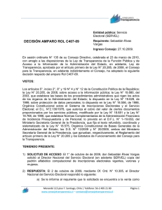 DECISIÓN AMPARO ROL C407-09