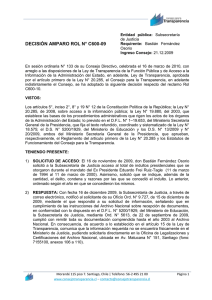 DECISIÓN AMPARO ROL N° C600-09