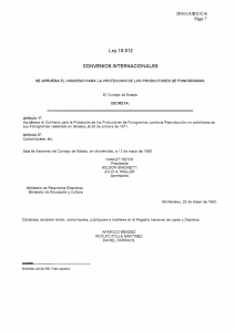 Ley 15.012 CONVENIOS INTERNACIONALES LA IP/N/l/URY/C/6