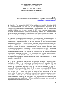 La Declaración de la AITEC – FUM 7 (15 02 14, ES)