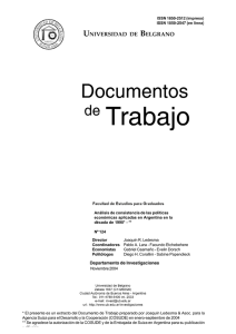 Análisis de consistencia de las políticas económicas aplicadas en la Argentina en la década de 1990.