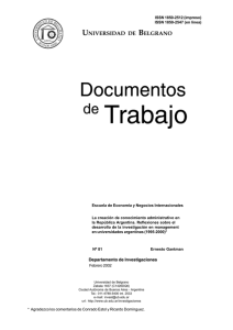 La creación de conocimiento administrativo en la República Argentina. Reflexiones sobre el desarrollo de la investigación en management en universidades argentinas (1995-2000).