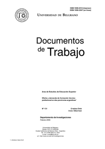 Oferta y demanda de formación técnico profesional en dos provincias argentinas.