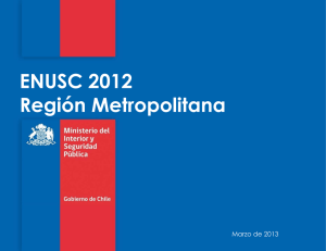 ENUSC 2012 Región Metropolitana Marzo de 2013
