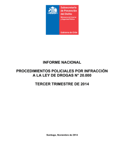 Informe DROGAS 3er trimestre 2014