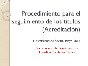 Presentaci n sobre el an lisis anual y seguimiento de los t tulos. Mayo-2012.