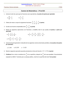 Examen de Matemáticas – 3º de ESO lasmatemáticas.eu  2 5