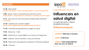 Programa del encuentro: influencers en salud digital