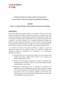 Informe Bioética Aragón ataluren