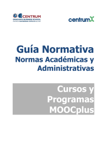 Guía Normativa de Cursos MOOC