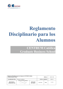 Reglamento Disciplinario para los Alumnos