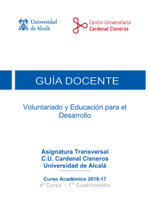 VOLUNTARIADO Y EDUCACIÓN PARA EL DESARROLLO