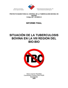Situación de la tuberculosis bovina en la VIII Región del Biobío