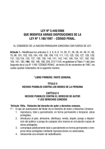 LEy nº 3.440/2008 QUE MODIFIca VaRIaS DISPOSIcIOnES DE La