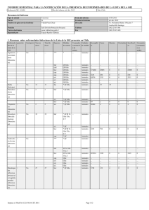 Notificación de ausencia/presencia de enfermedades de la lista OIE - II semestre 2012