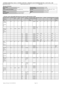 Notificación de ausencia/presencia de enfermedades de la lista OIE - II semestre 2013