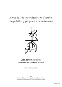 Mercados de Agricultores en España: diagnóstico y propuesta de actuación