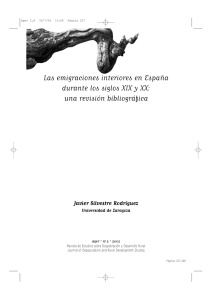 «Las migraciones interiores en España durante los siglos XIX y XX: una revisión bibliográfica»