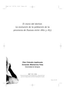  «La evolución de la población de la provincia de Huesca entre 1860 y 1877»