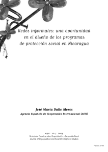  «Redes informales: una oportunidad en el diseño de los programas de protección social en Nicaragua»