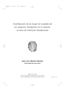 Contribución de la mujer al cuidado de los mayores residentes en el caserío: el caso de Oiartzun (Guipúzcoa)