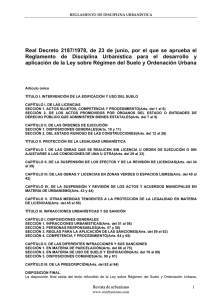Real Decreto 2187/1978, de 23 de junio, por el que se aprueba el Reglamento de Disciplina Urbanística