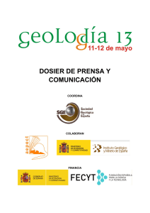 Dossier de prensa de Geolodía 13