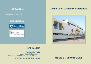 Curso de urbanismo a distancia Marzo a Junio de 2012 ORGANIZAN COLABORAN