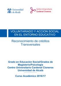 Voluntariado y Acción Social en el Entorno Educativo