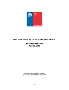 Informe mensual Programa, agosto, 2015