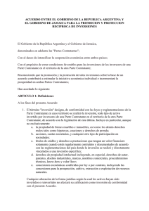 ACUERDO ENTRE EL GOBIERNO DE LA REPUBLICA ARGENTINA Y