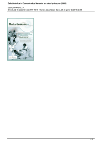 Saludinámica 9. Comunicados Menarini en salud y deporte (2008)