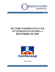   SECTOR COOPERATIVO CON ACTIVIDAD FINANCIERA A DICIEMBRE DE 2009