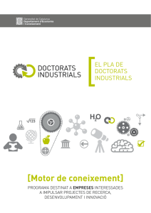Document de Presentaci del Pla de Doctorats Industrials