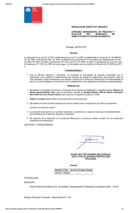 RESOLUCIÓN EXENTA Nº:3854/2015 APRUEBA  MONOGRAFÍA  DE  PROCESO  Y EXCLUYE  DEL 