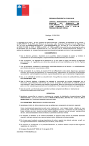 RESOLUCIÓN EXENTA Nº:2991/2016 APRUEBA  MONOGRAFÍA  DE  PROCESO  Y EXCLUYE  DEL 