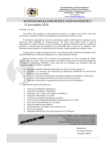 Carta de actividades enviada a los centros de Melilla